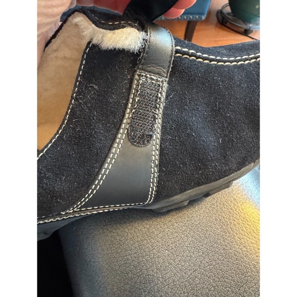 Cole Haan Women's Black Suede Slip On Mules Shearling Lining Sz. 8B Warm Cozy - Picture 11 of 12
